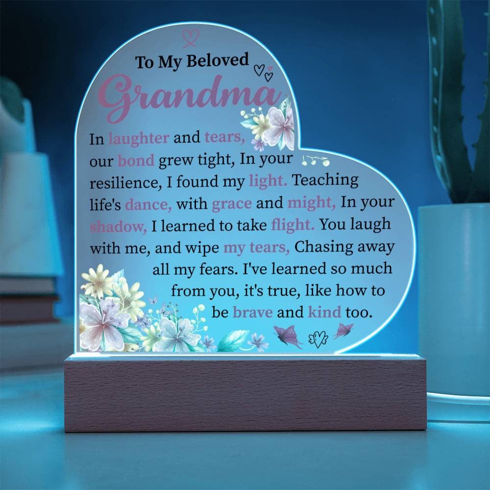 To My Beloved  Grandma- GlowHeart Radiance LED Lamp