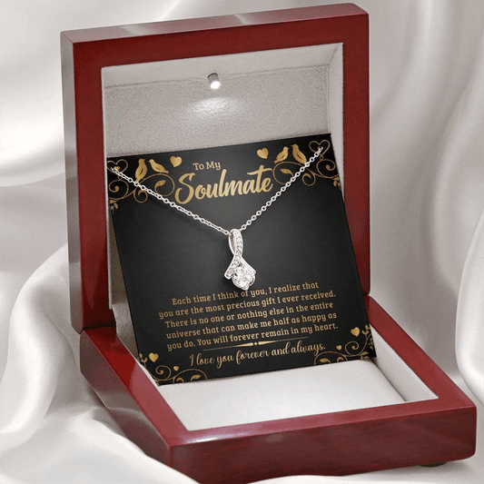 To My Soulmate,  Each Time I Think Of You- Alluring Beauty Necklace