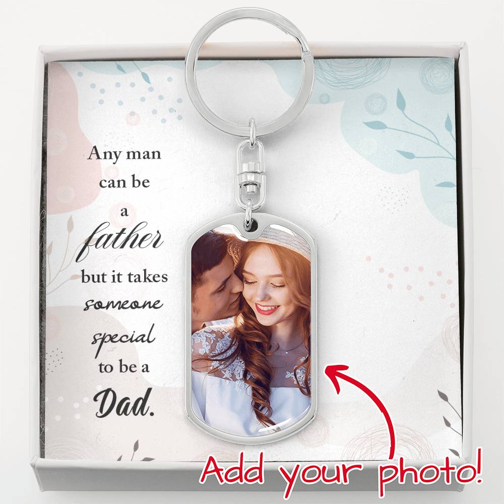 Personalized Dog Tag Keychain For Dad