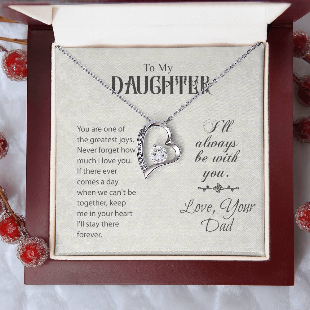 To My Daughter-Endless Love Necklace-In Your Heart Forever