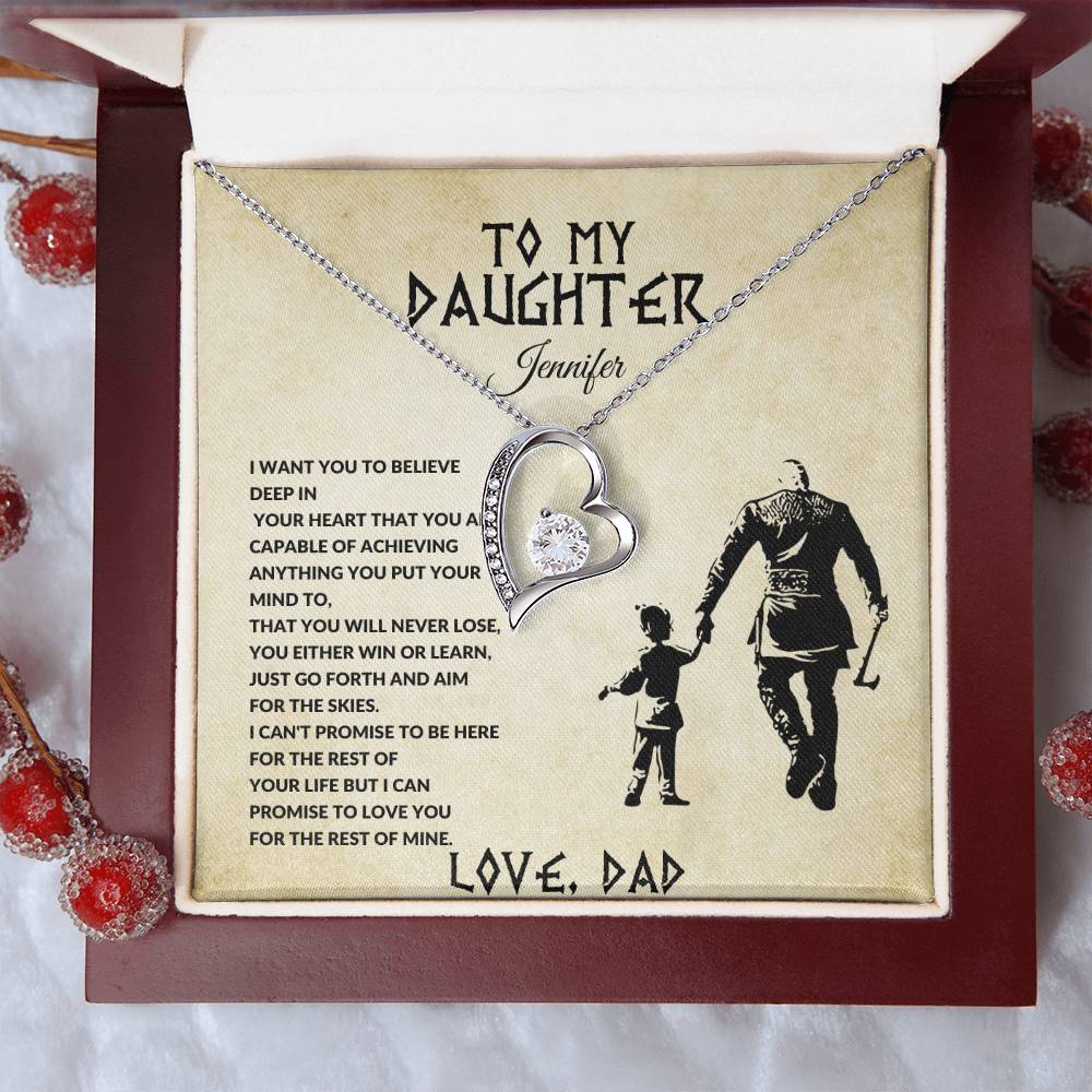 To My Daughter-For The Rest Of Time- Endless Love Necklace