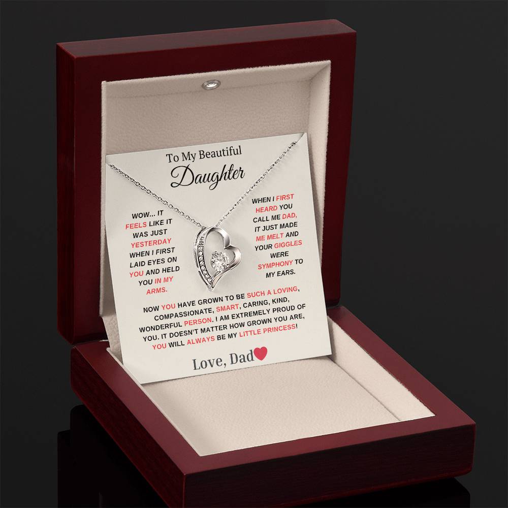 Gift for Daughter- You are my Little Princess! Endless Love Necklace