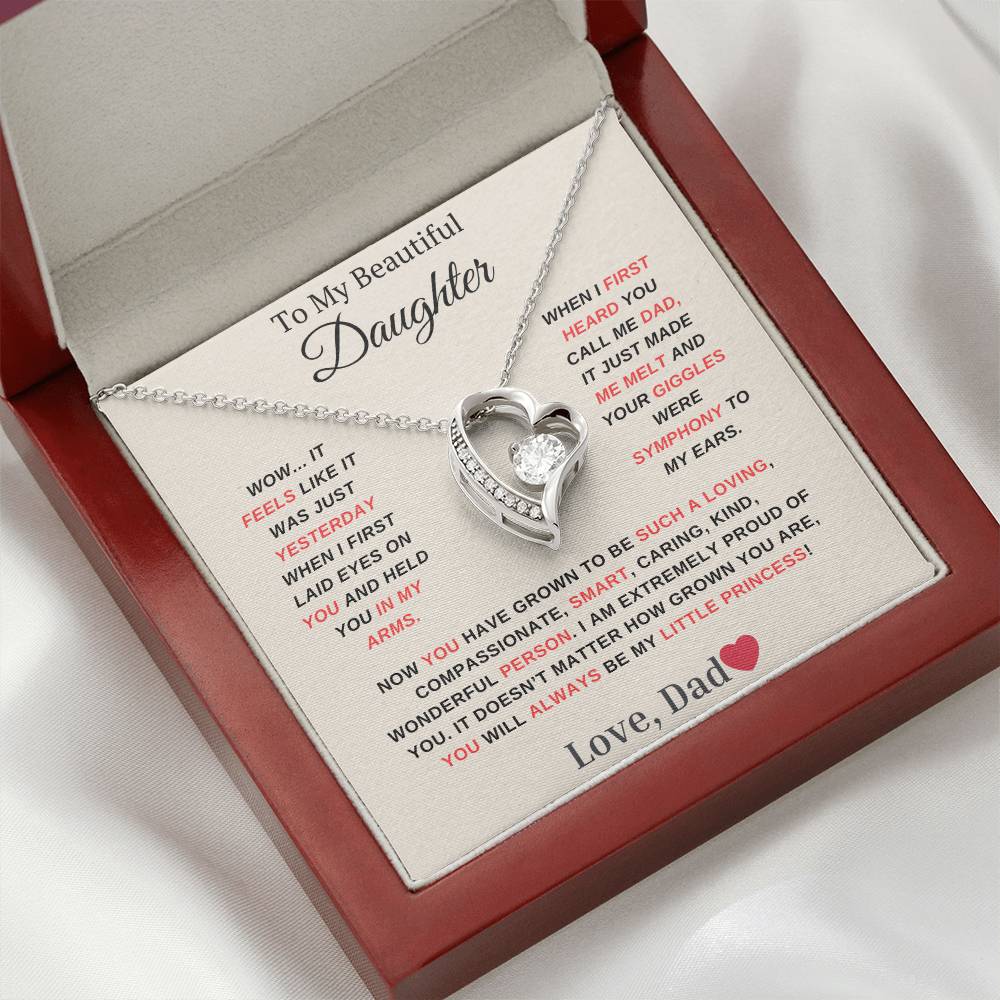 Gift for Daughter- You are my Little Princess! Endless Love Necklace