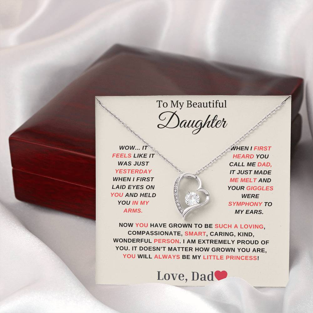 Gift for Daughter- You are my Little Princess! Endless Love Necklace