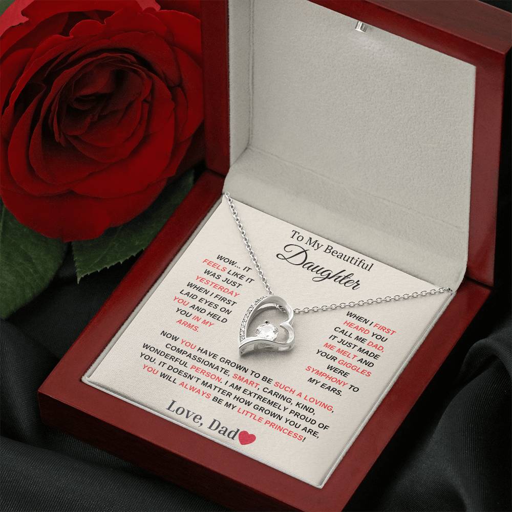 Gift for Daughter- You are my Little Princess! Endless Love Necklace