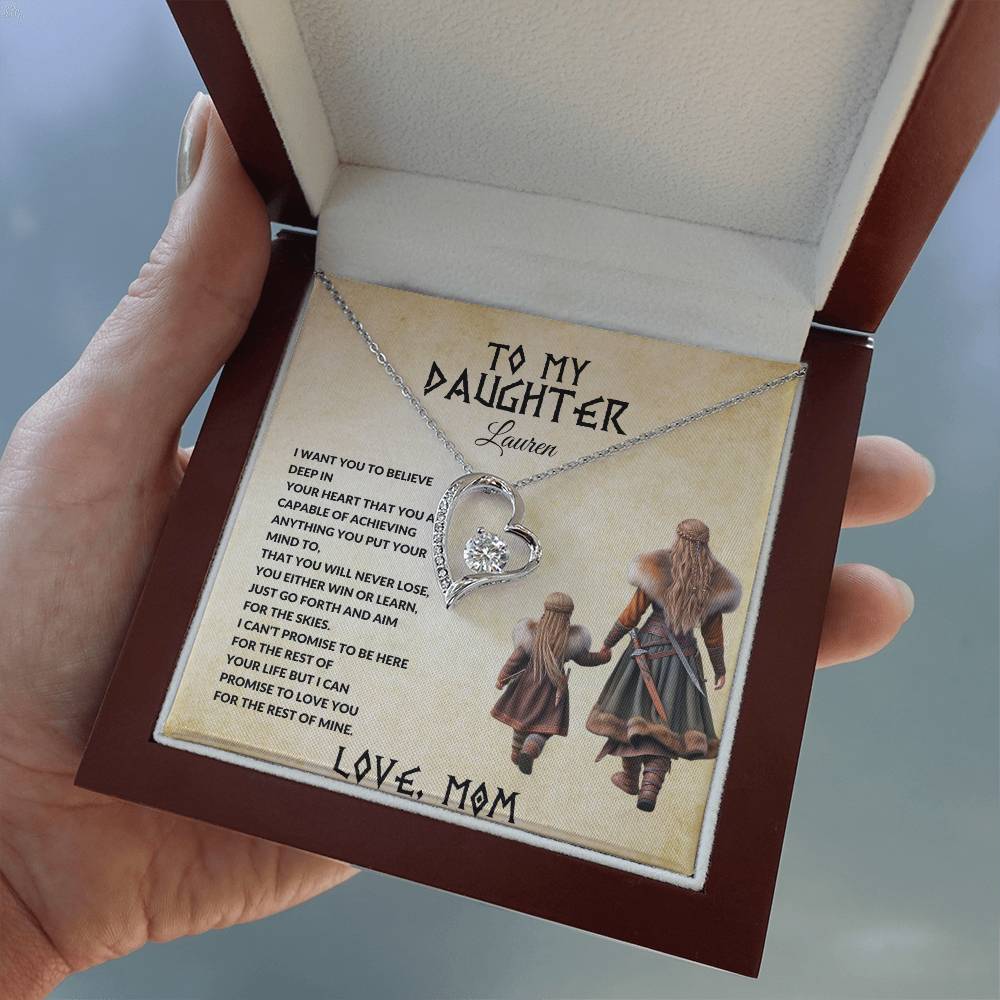 To My Daughter Believe-Endless Love Necklace- From Mom