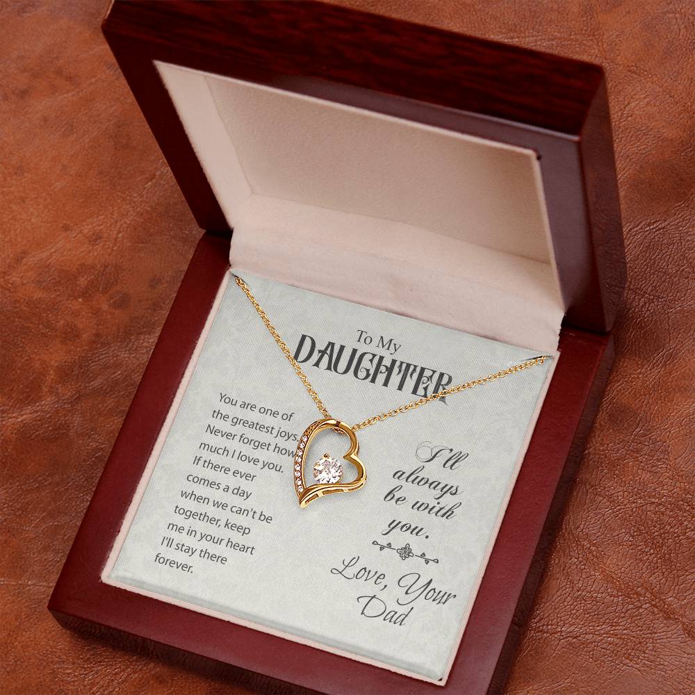 To My Daughter-Endless Love Necklace-In Your Heart Forever