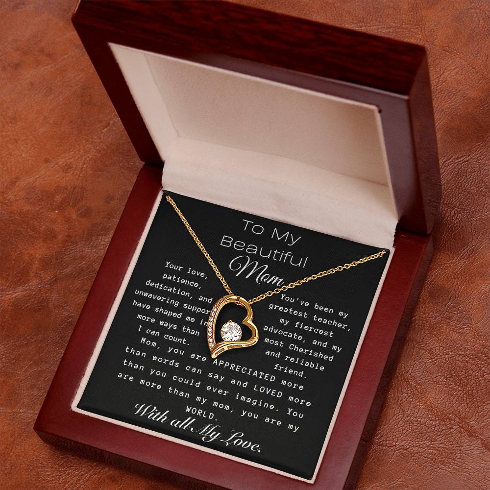 Forever Love Necklace For Mom-My World