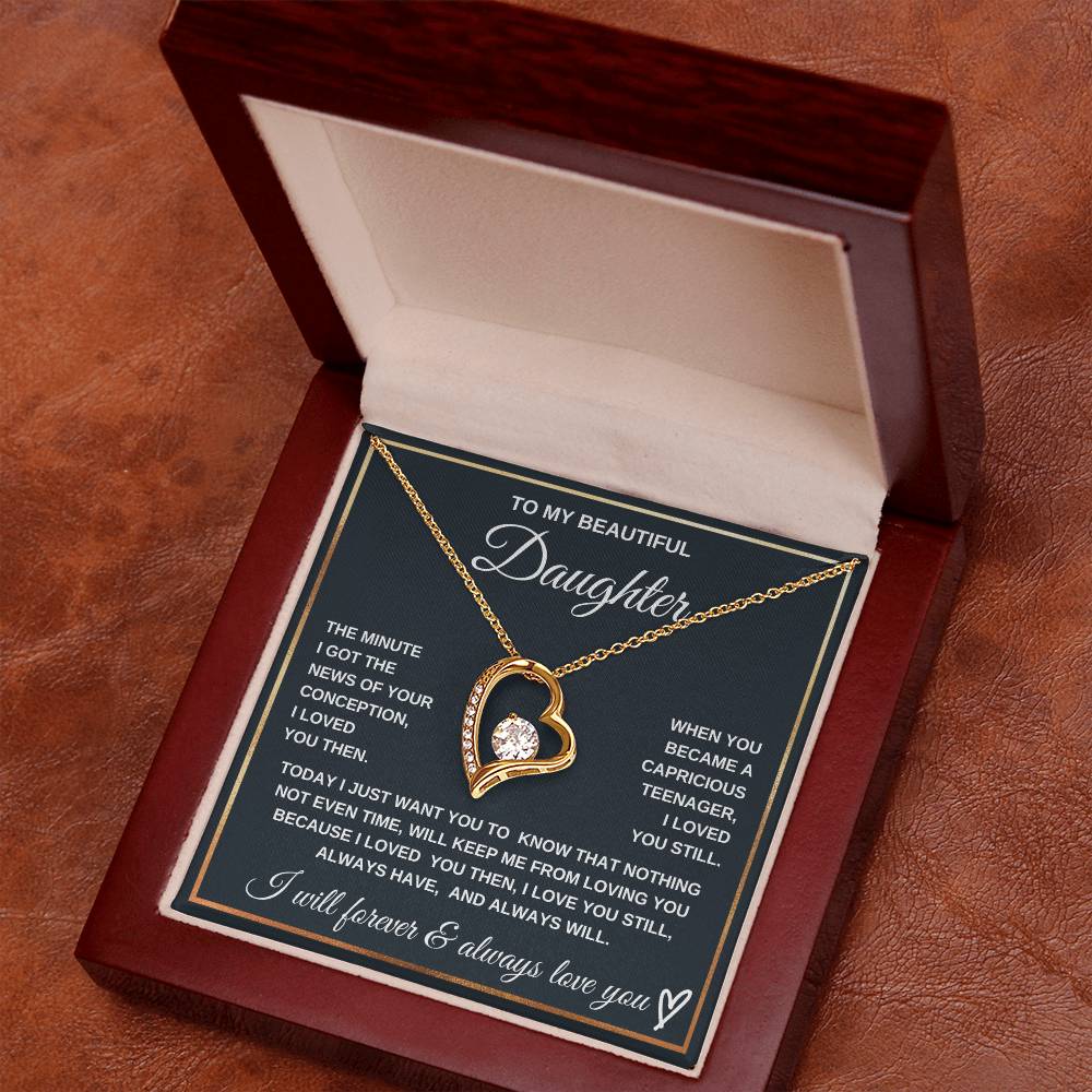 Loved You Then, Love You Still-To My Daughter Endless Love Necklace