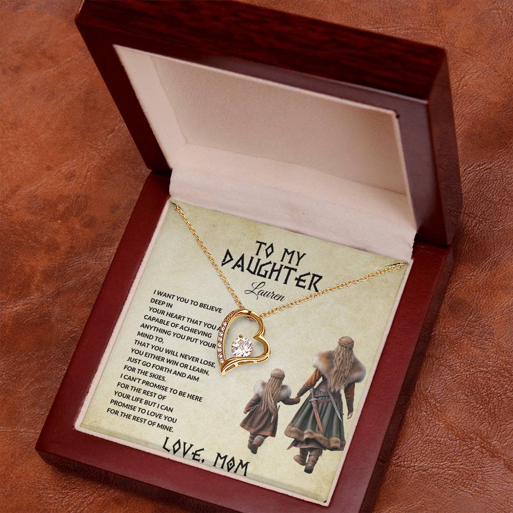 To My Daughter Believe-Endless Love Necklace- From Mom