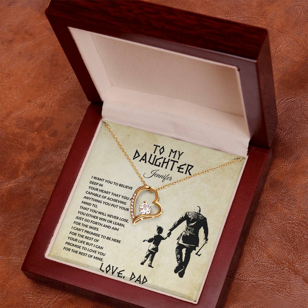 To My Daughter-For The Rest Of Time- Endless Love Necklace