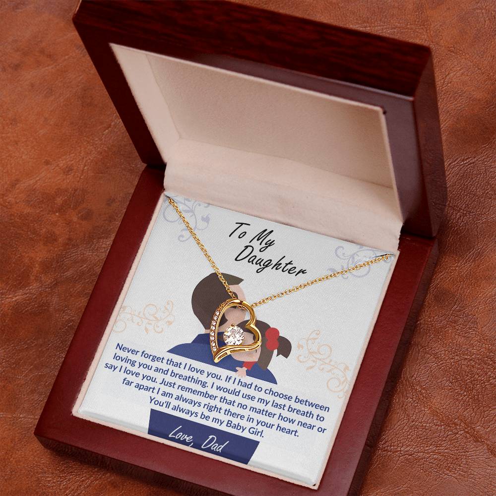 To My Daughter-Last Breath- Endless Love Necklace From Dad