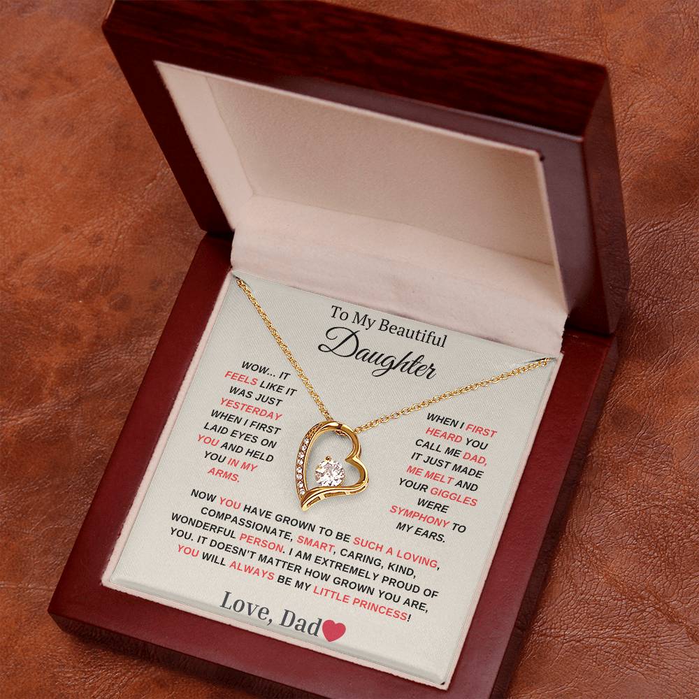 Gift for Daughter- You are my Little Princess! Endless Love Necklace