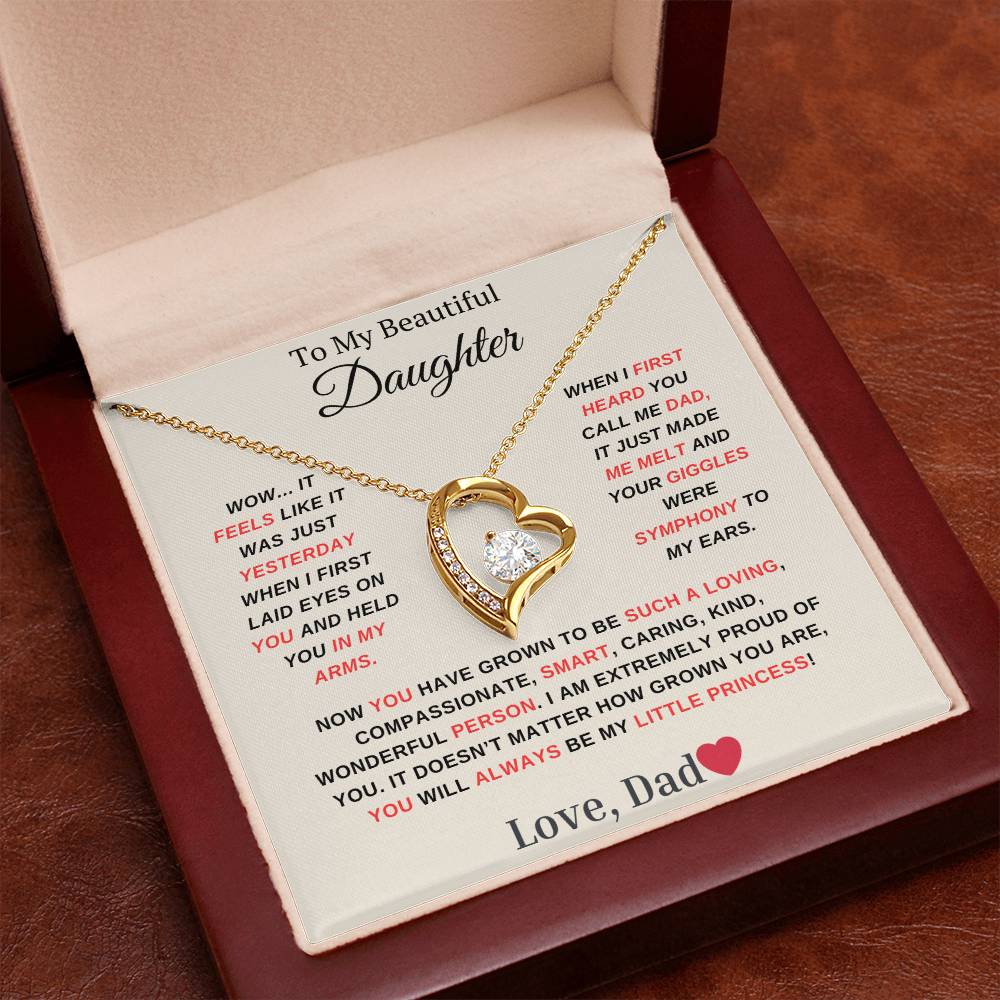 Gift for Daughter- You are my Little Princess! Endless Love Necklace