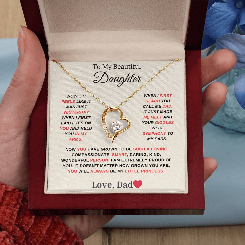 Gift for Daughter- You are my Little Princess! Endless Love Necklace