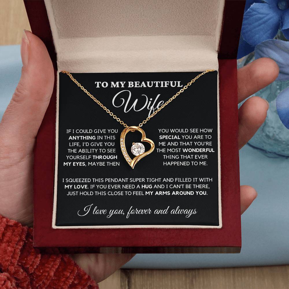 To My wife-Finding You Was Fate-Forever Love Necklace, A Celebration Of Love