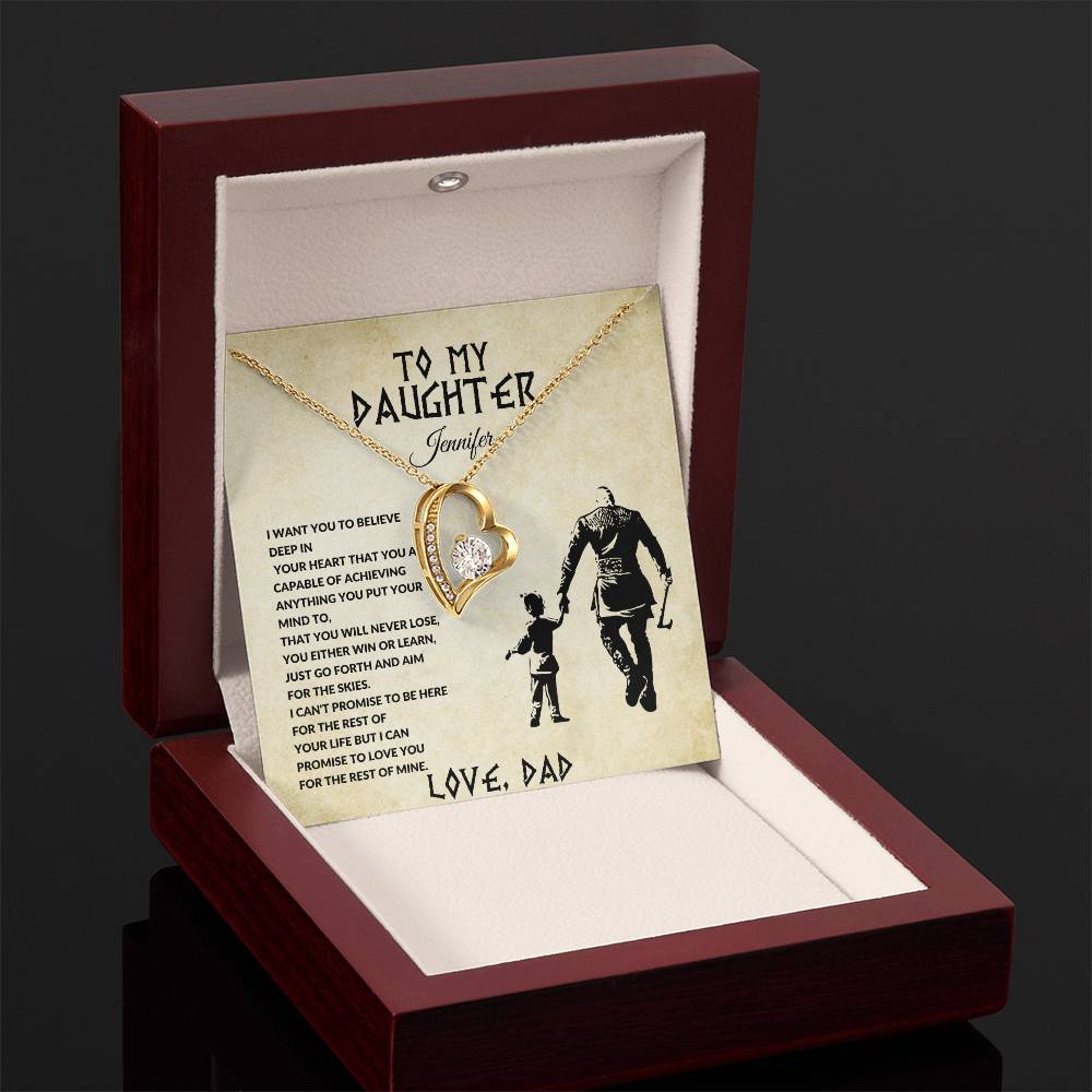 To My Daughter-For The Rest Of Time- Endless Love Necklace