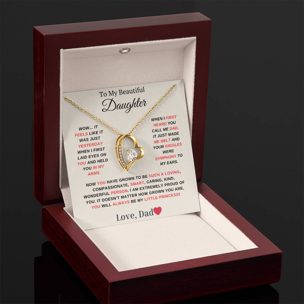 Gift for Daughter- You are my Little Princess! Endless Love Necklace