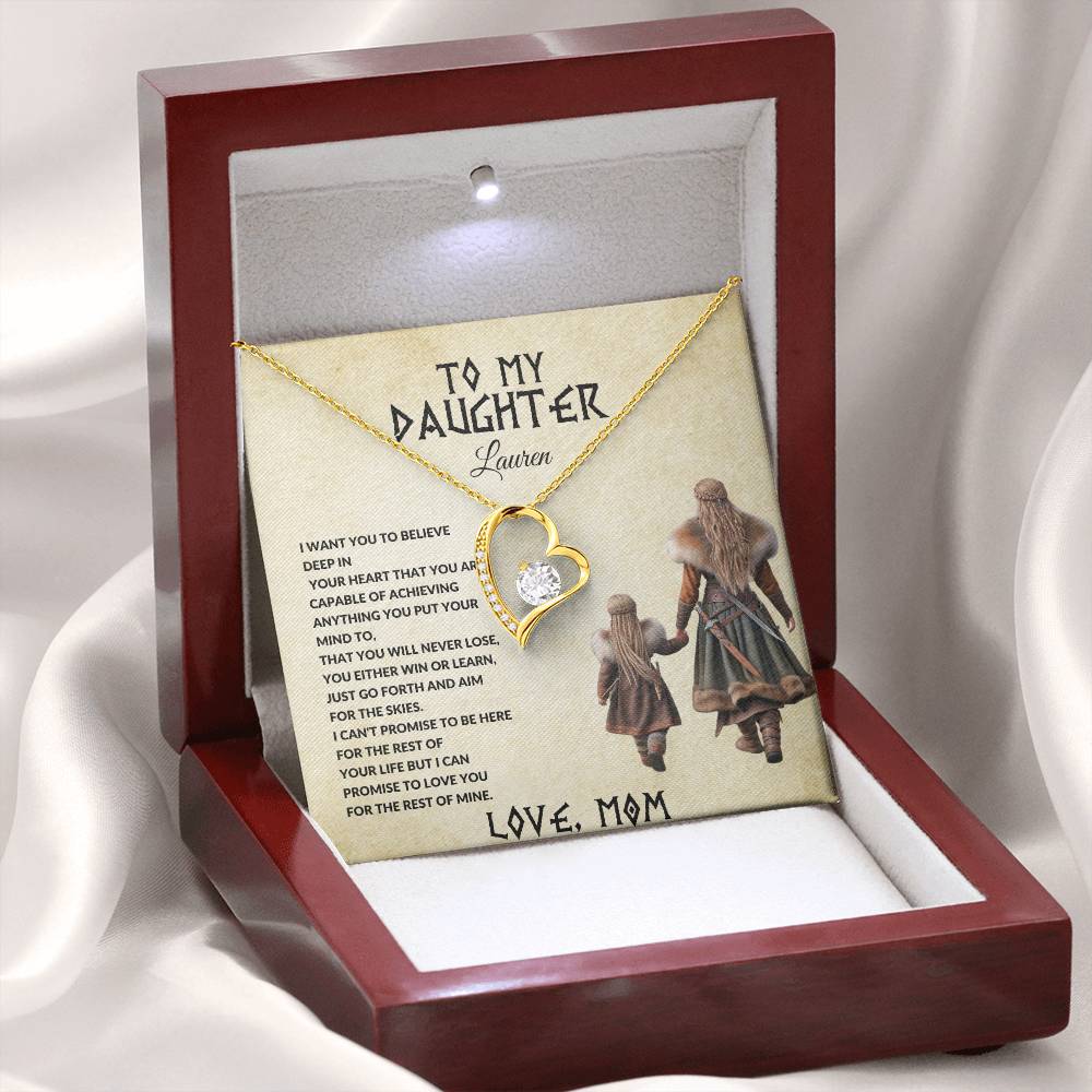 To My Daughter Believe-Endless Love Necklace- From Mom