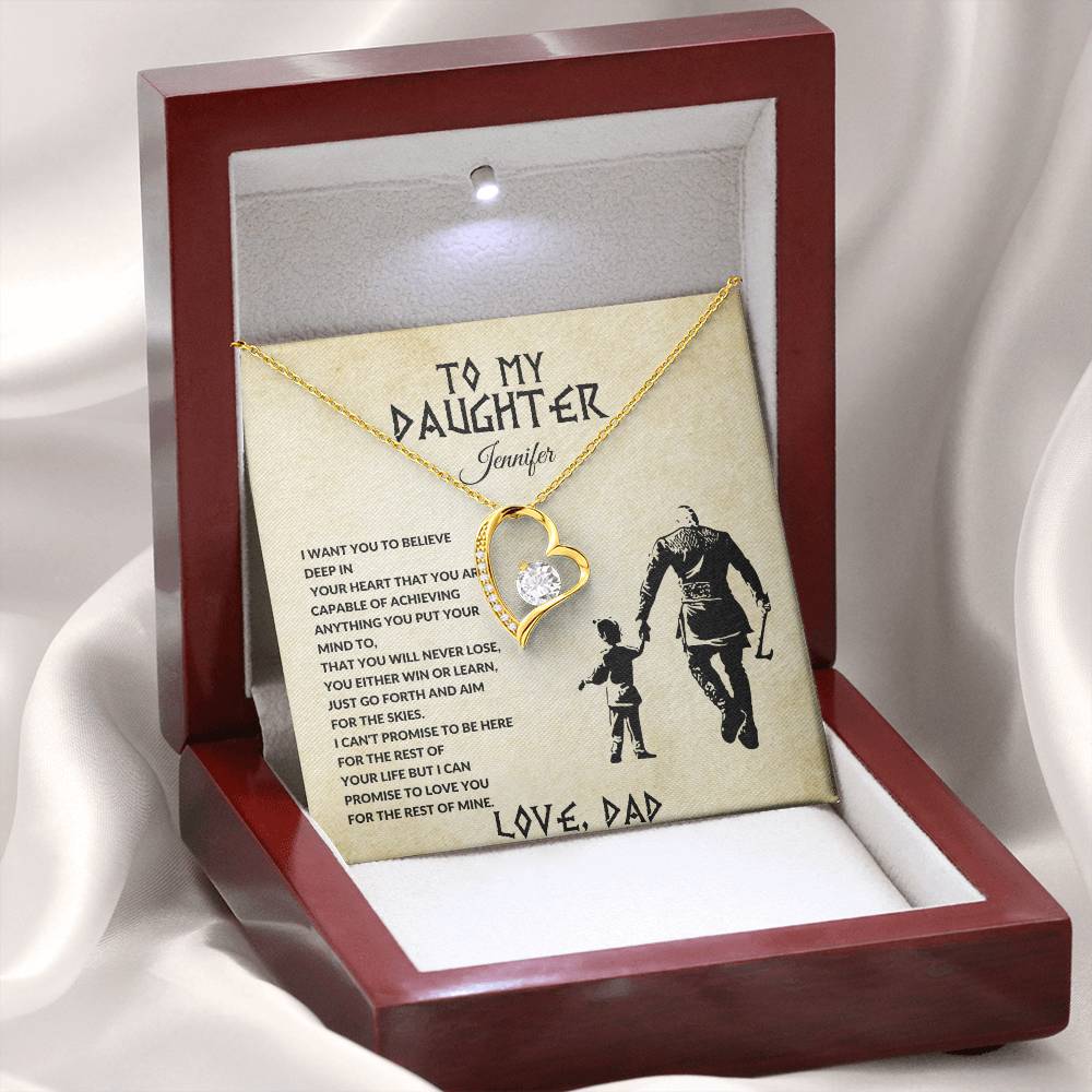 To My Daughter-For The Rest Of Time- Endless Love Necklace