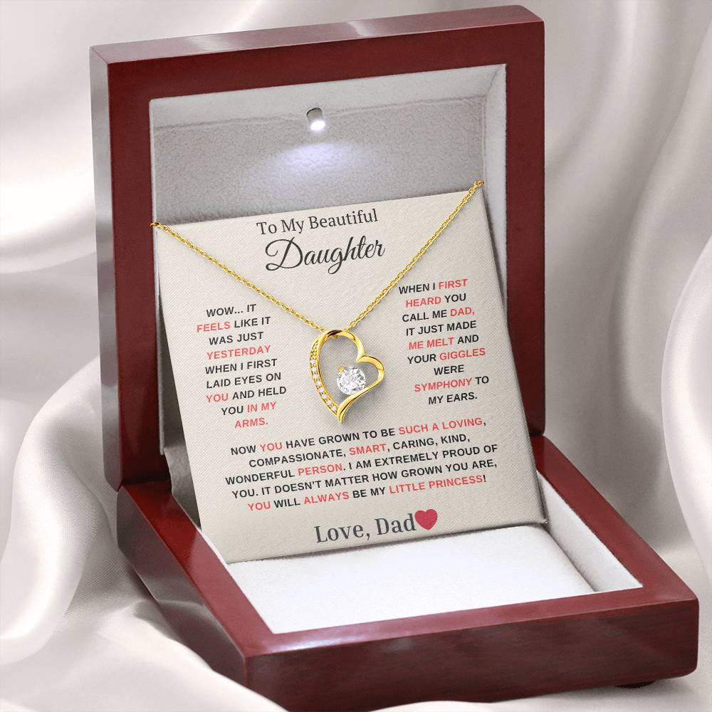 Gift for Daughter- You are my Little Princess! Endless Love Necklace