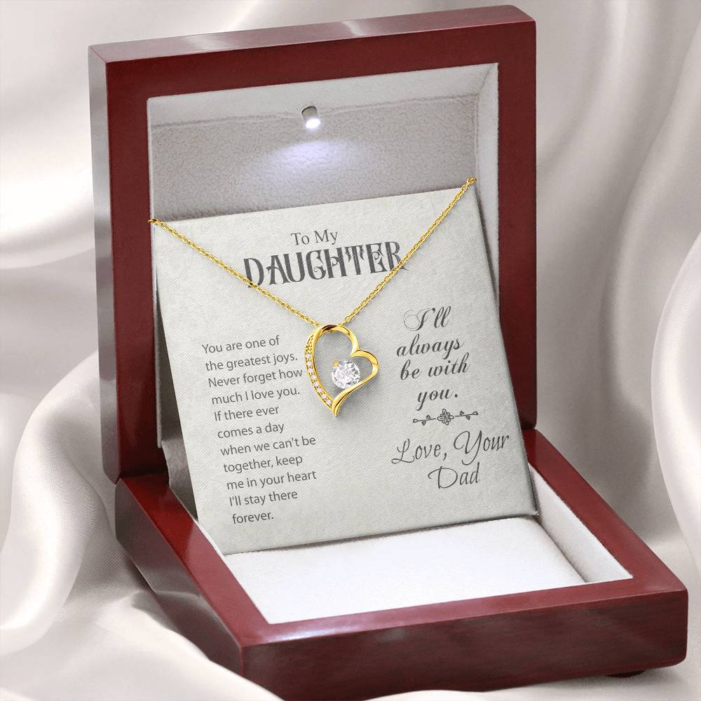 To My Daughter-Endless Love Necklace-In Your Heart Forever