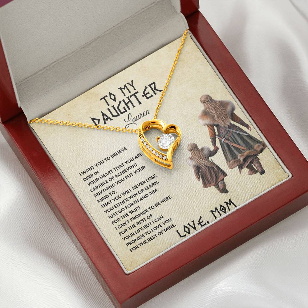 To My Daughter Believe-Endless Love Necklace- From Mom