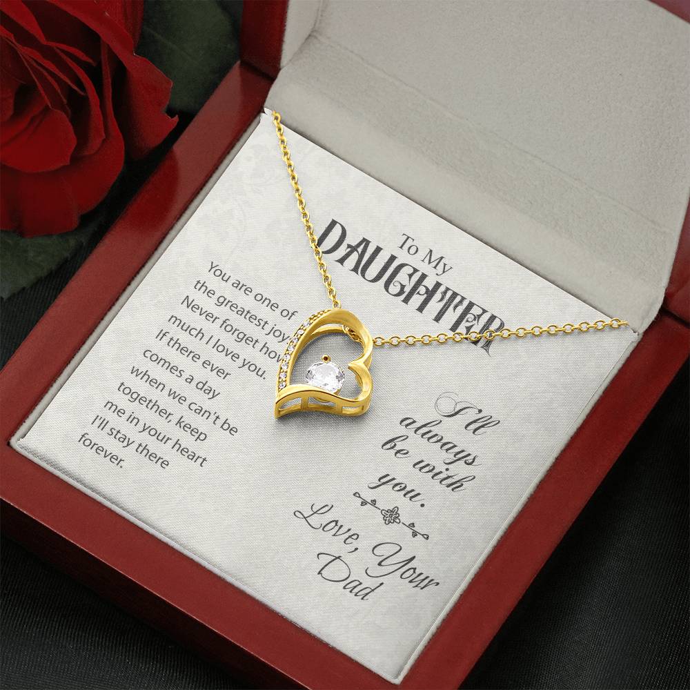 To My Daughter-Endless Love Necklace-In Your Heart Forever