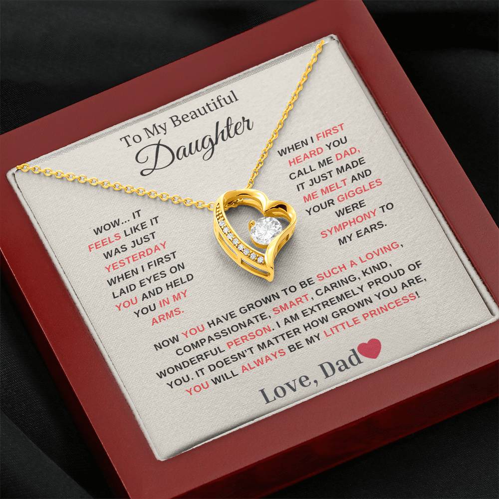 Gift for Daughter- You are my Little Princess! Endless Love Necklace