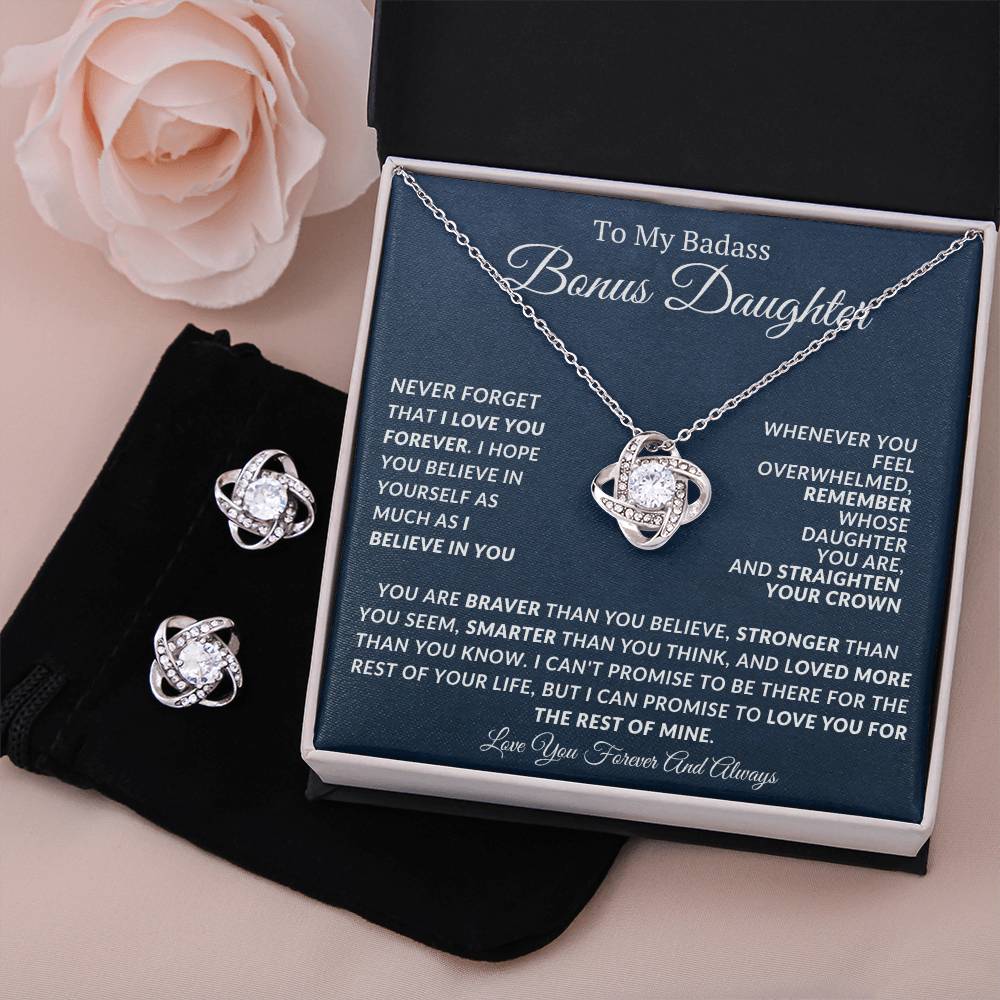 Bonus Daughter Forever Together Earring And Necklace Set