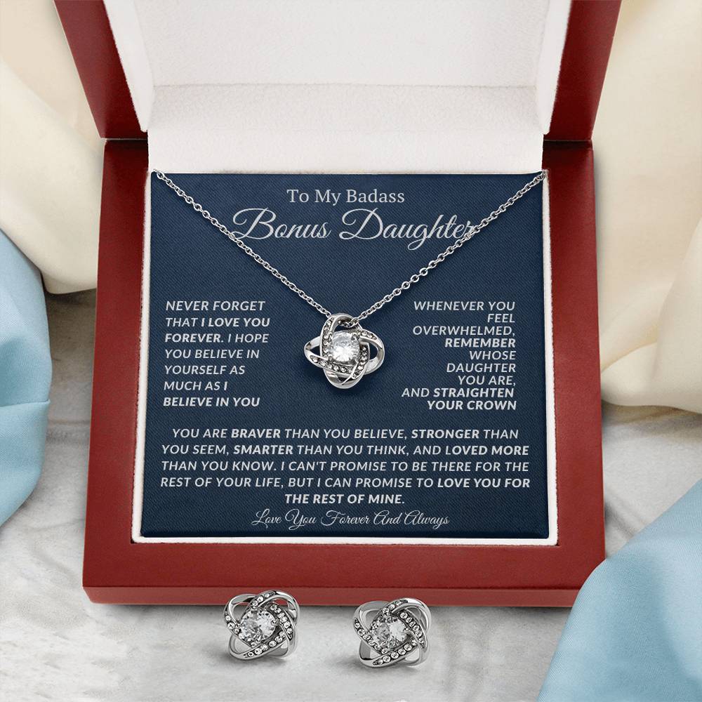 Bonus Daughter Forever Together Earring And Necklace Set