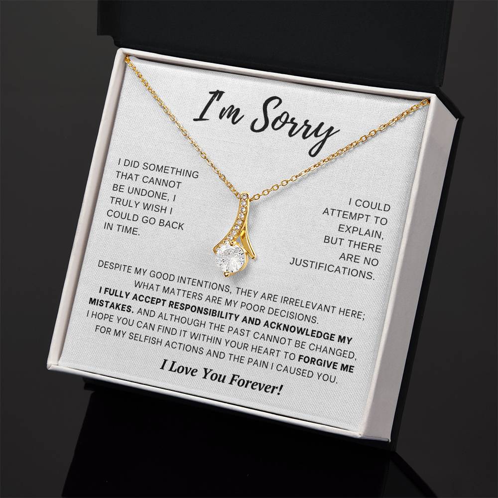 Apology Gift for Her- I Fully Accept Responsibility- Enchanting Beauty Necklace