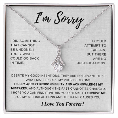 Apology Gift for Her- I Fully Accept Responsibility- Enchanting Beauty Necklace