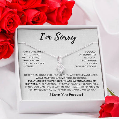 Apology Gift for Her- I Fully Accept Responsibility- Enchanting Beauty Necklace