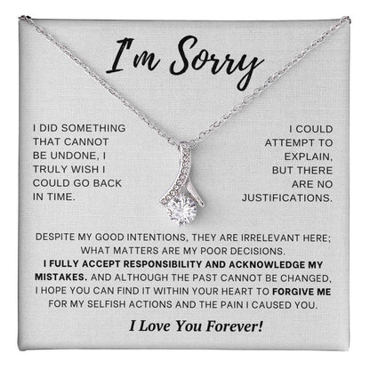 Apology Gift for Her- I Fully Accept Responsibility- Enchanting Beauty Necklace