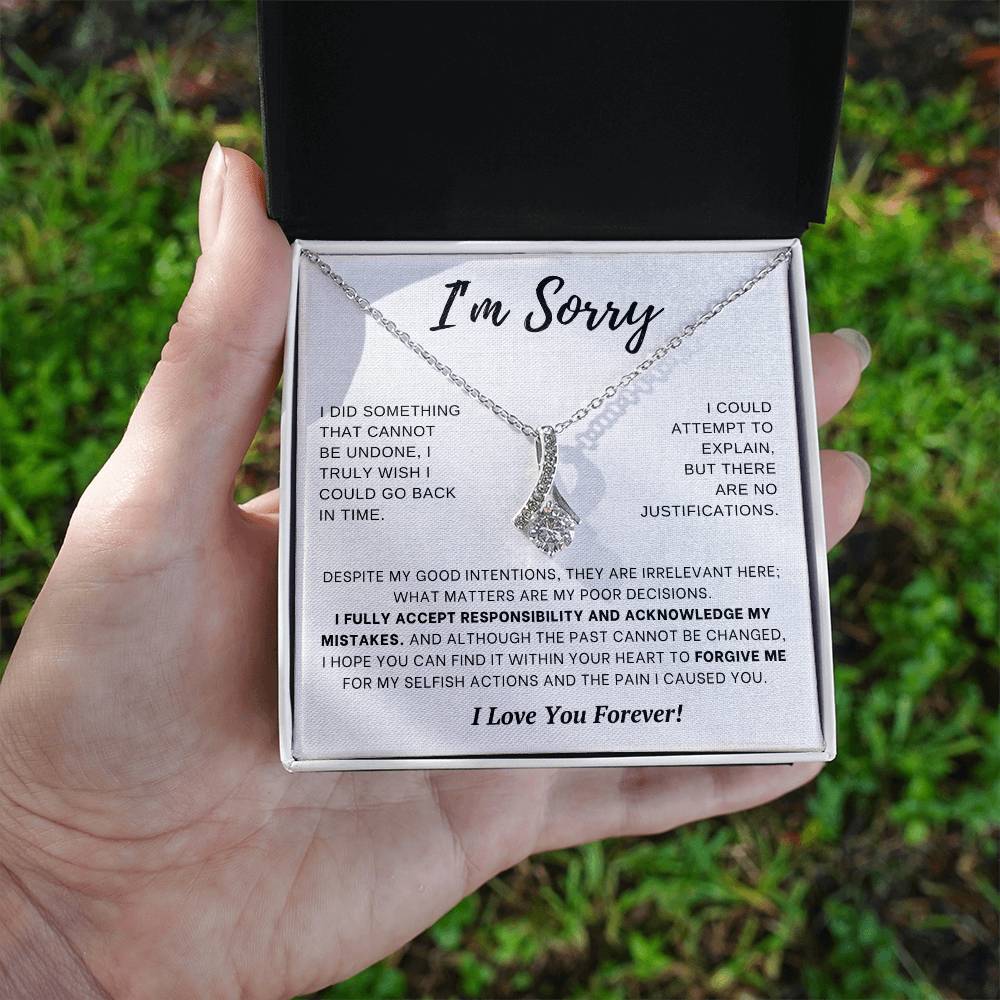 Apology Gift for Her- I Fully Accept Responsibility- Enchanting Beauty Necklace