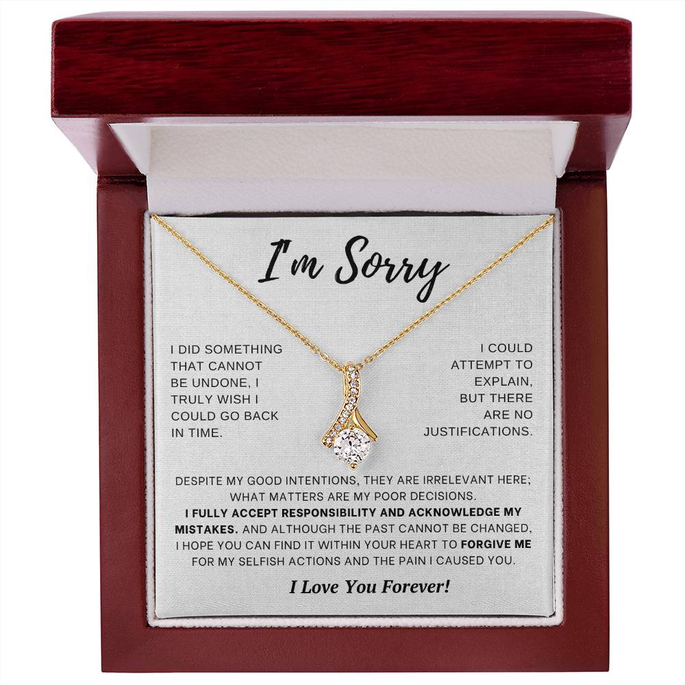 Apology Gift for Her- I Fully Accept Responsibility- Enchanting Beauty Necklace