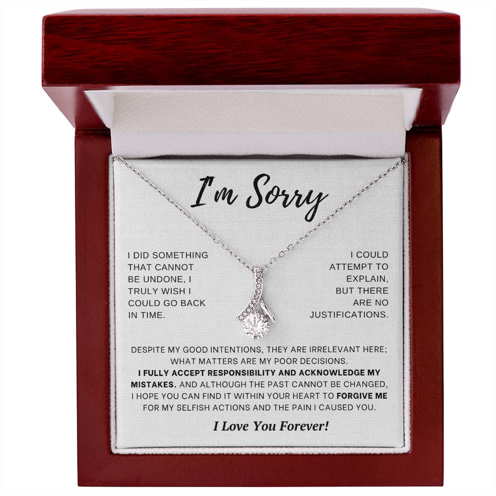 Apology Gift for Her- I Fully Accept Responsibility- Enchanting Beauty Necklace