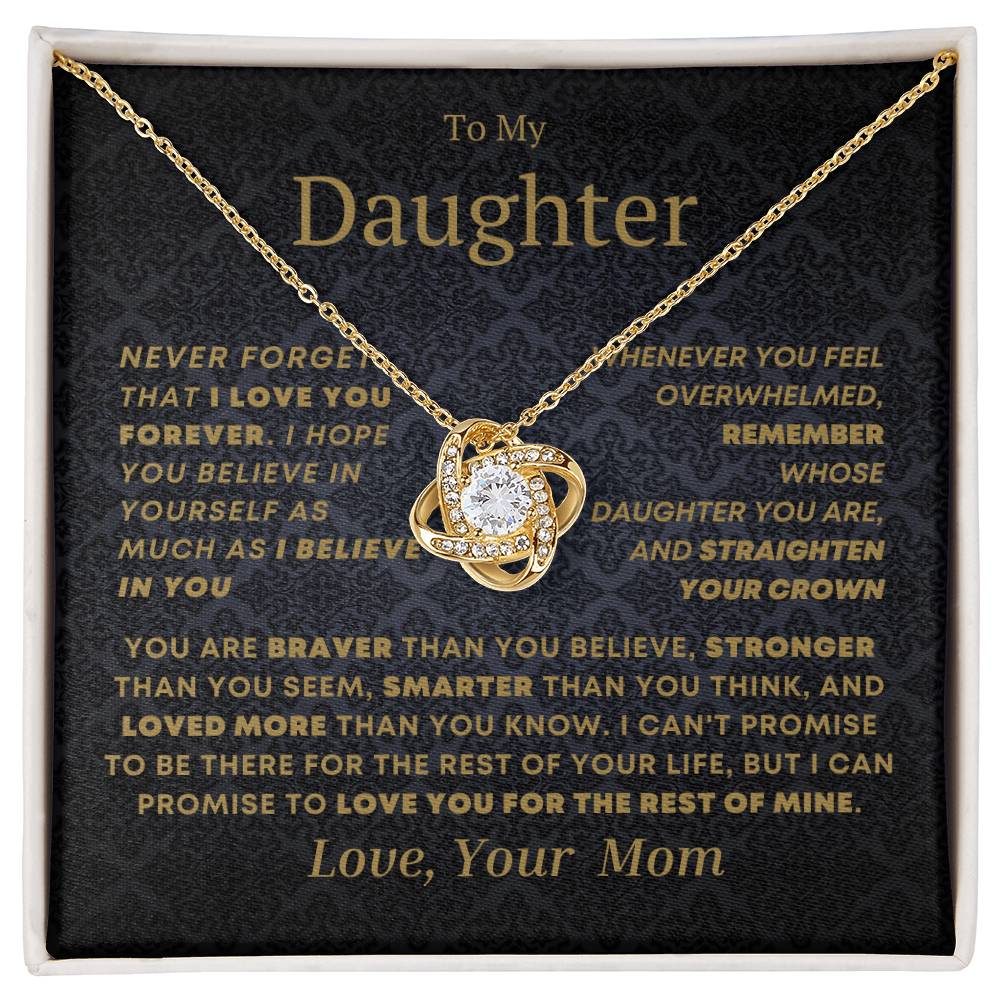 Daughter Love Knot Necklace From Mom