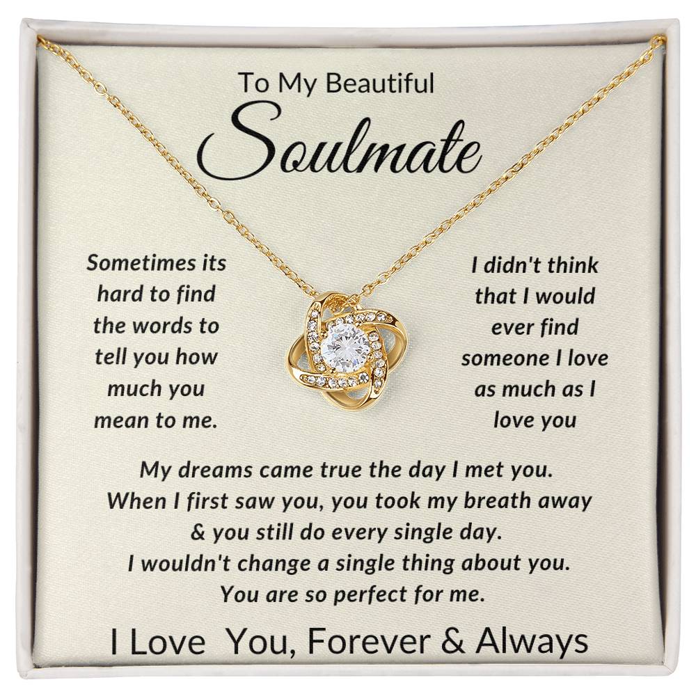 To My Beautiful Soulmate - My Dream came true the day I met you.