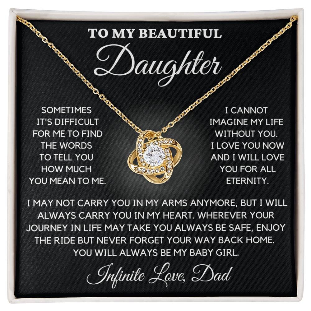 To My Daughter-I Love You Now and I Will Love You For All Eternity.