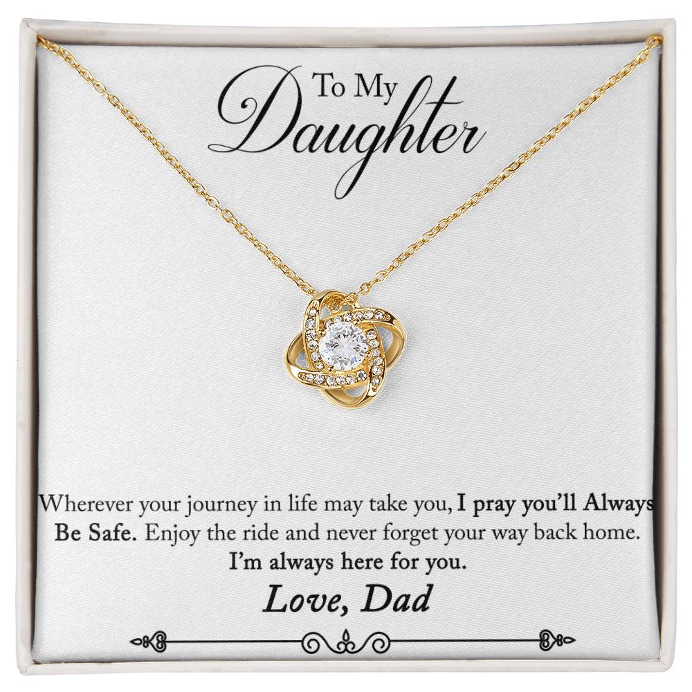 To Daughter From Dad- Love Knot Necklace