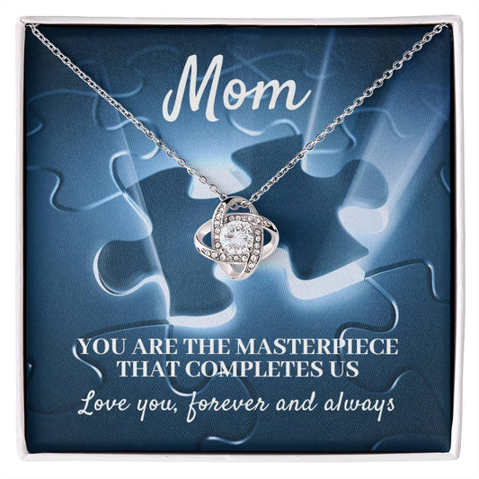 Mom You Are The Masterpiece-Love Knot Necklace