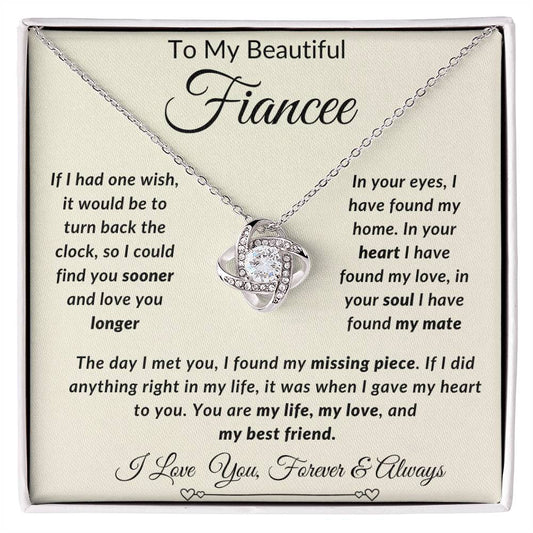 To Fiancee Love Knot Necklace