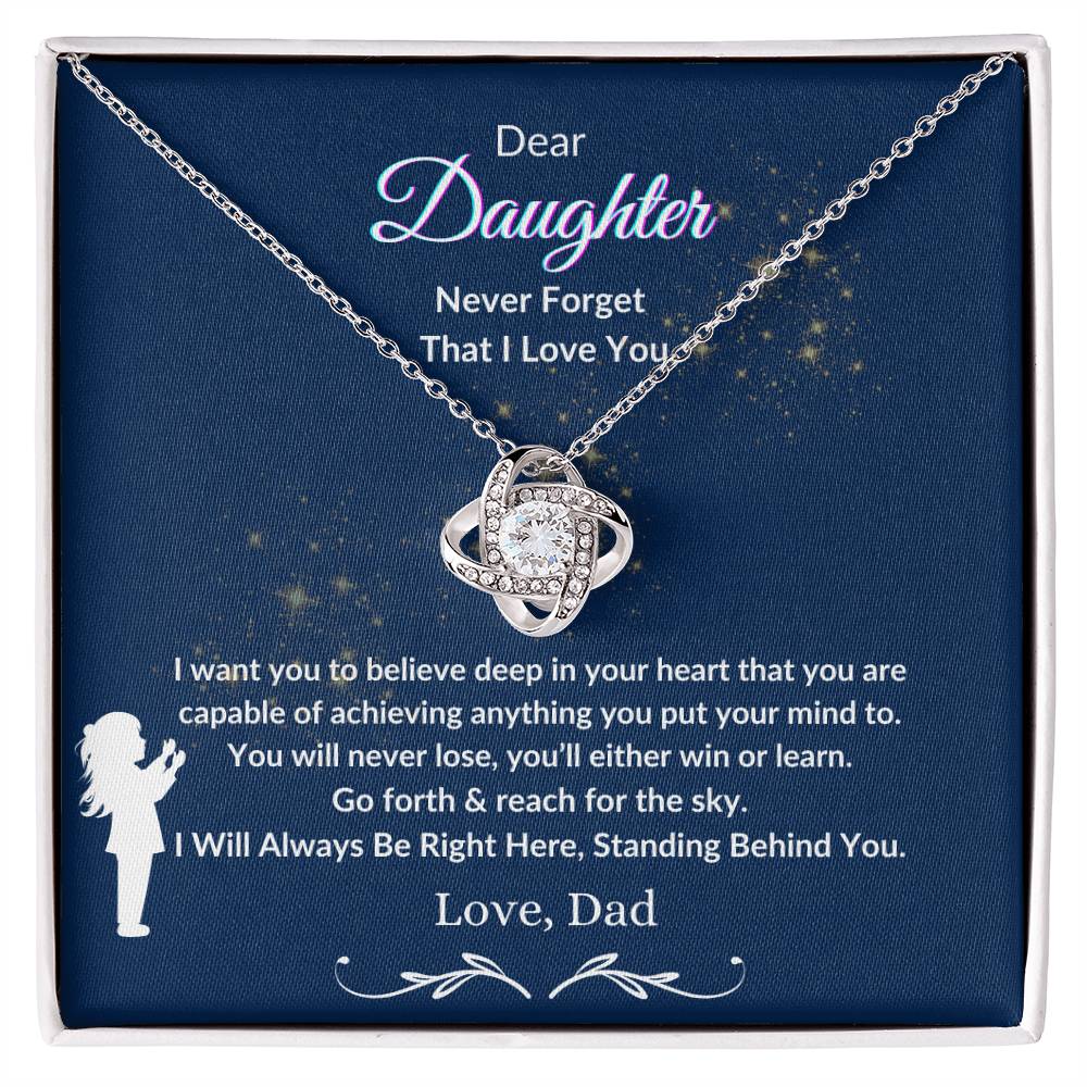 Daughter-Reach For the Sky-Love Knot Necklace