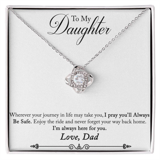 To Daughter From Dad- Love Knot Necklace