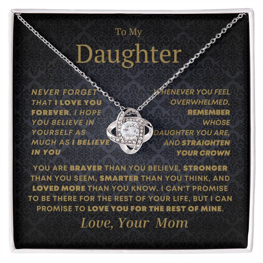 Daughter Love Knot Necklace From Mom