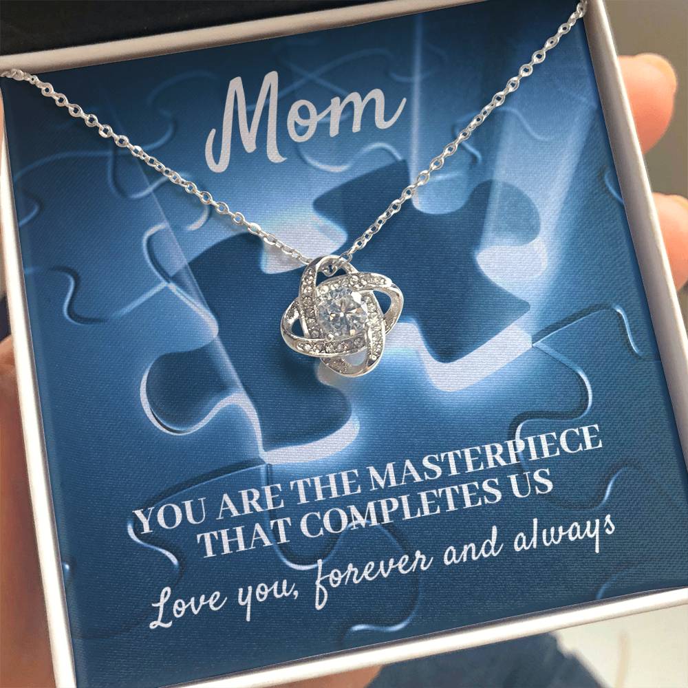 Mom You Are The Masterpiece-Love Knot Necklace