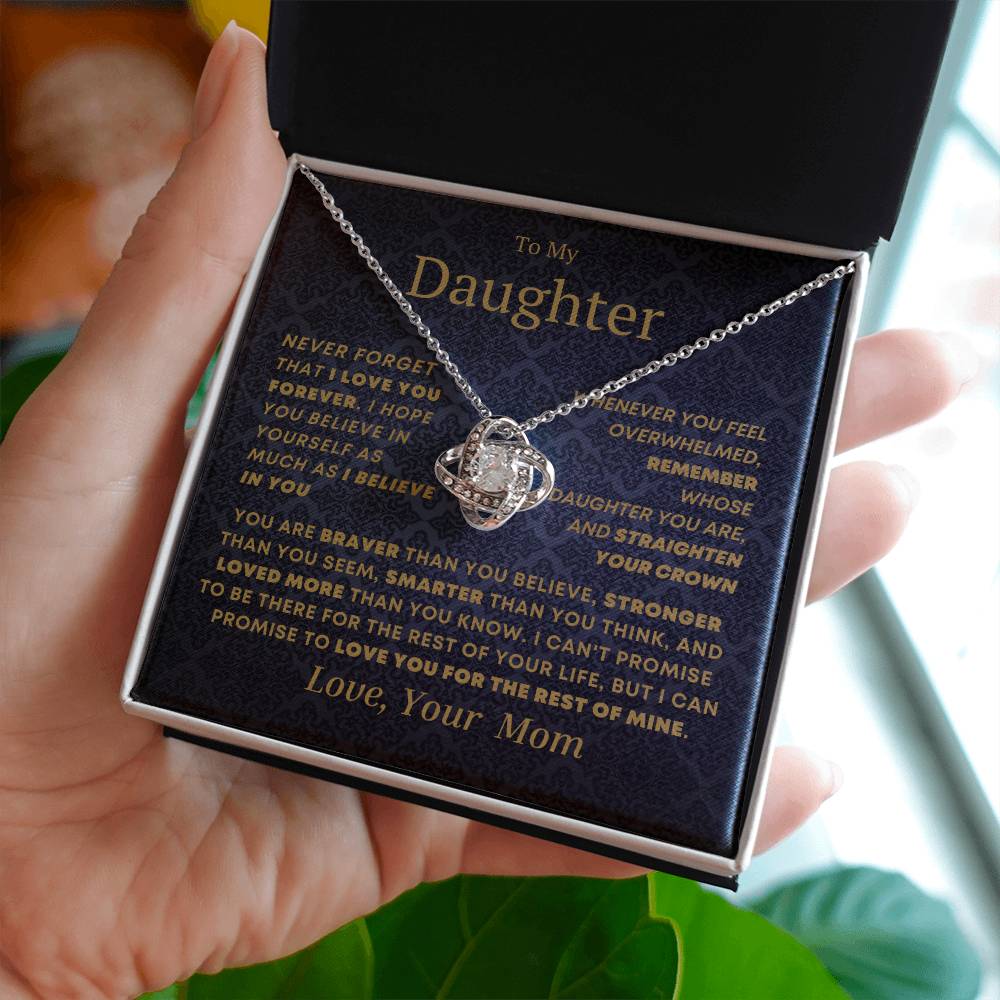 Daughter Love Knot Necklace From Mom