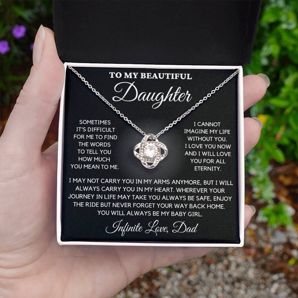 To My Daughter-I Love You Now and I Will Love You For All Eternity.